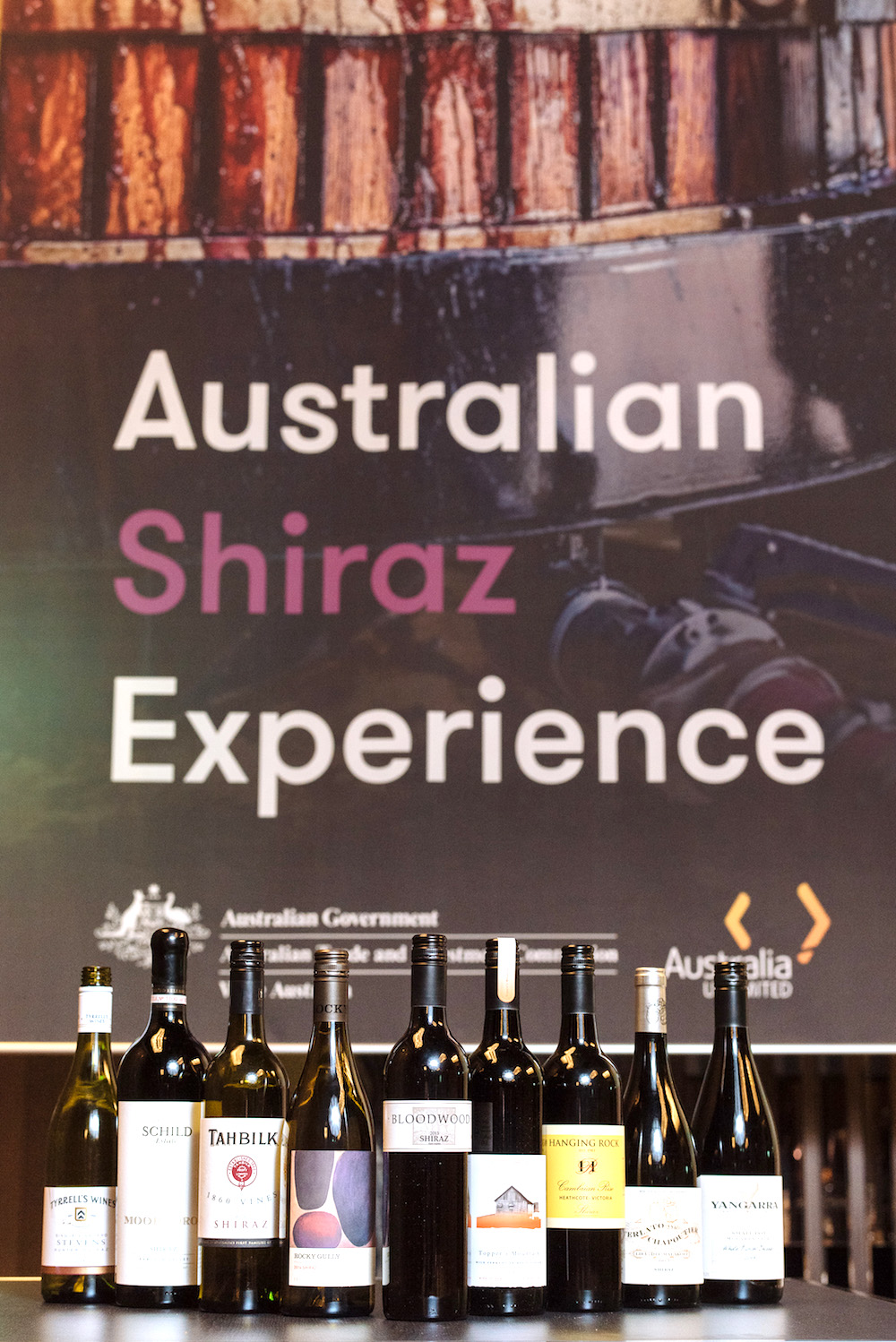시음회에 소개된 호주 쉬라즈 와인들