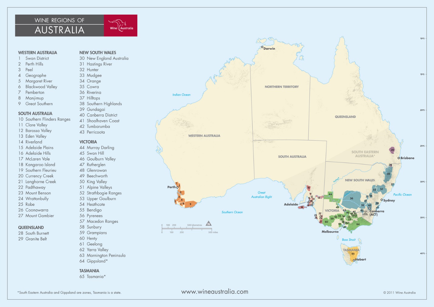 호주 와인 생산 지역